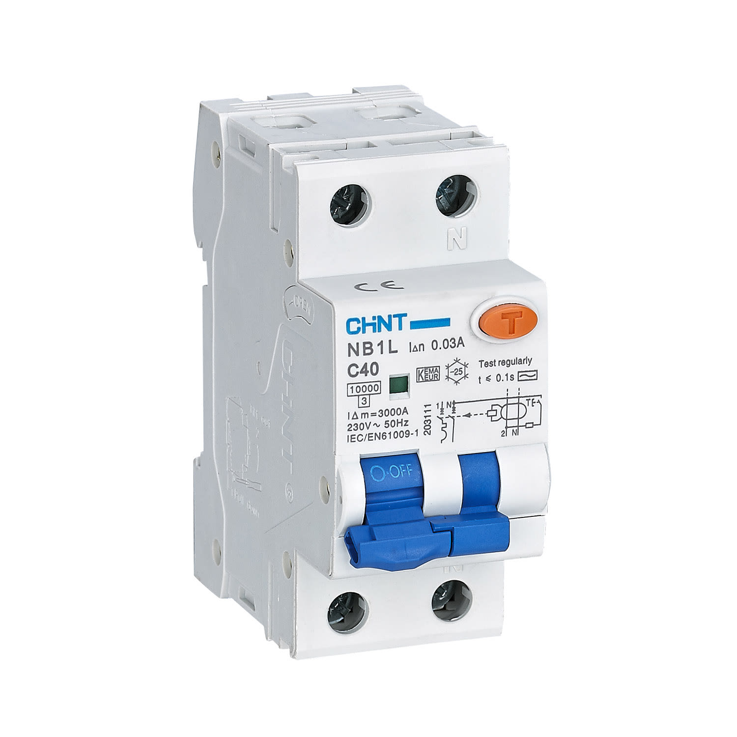 CHINT ITALIA INVESTM - CHT203109 NB1L2H/C25-1PN-10-AC30 -INT MTD 1P+N 25A