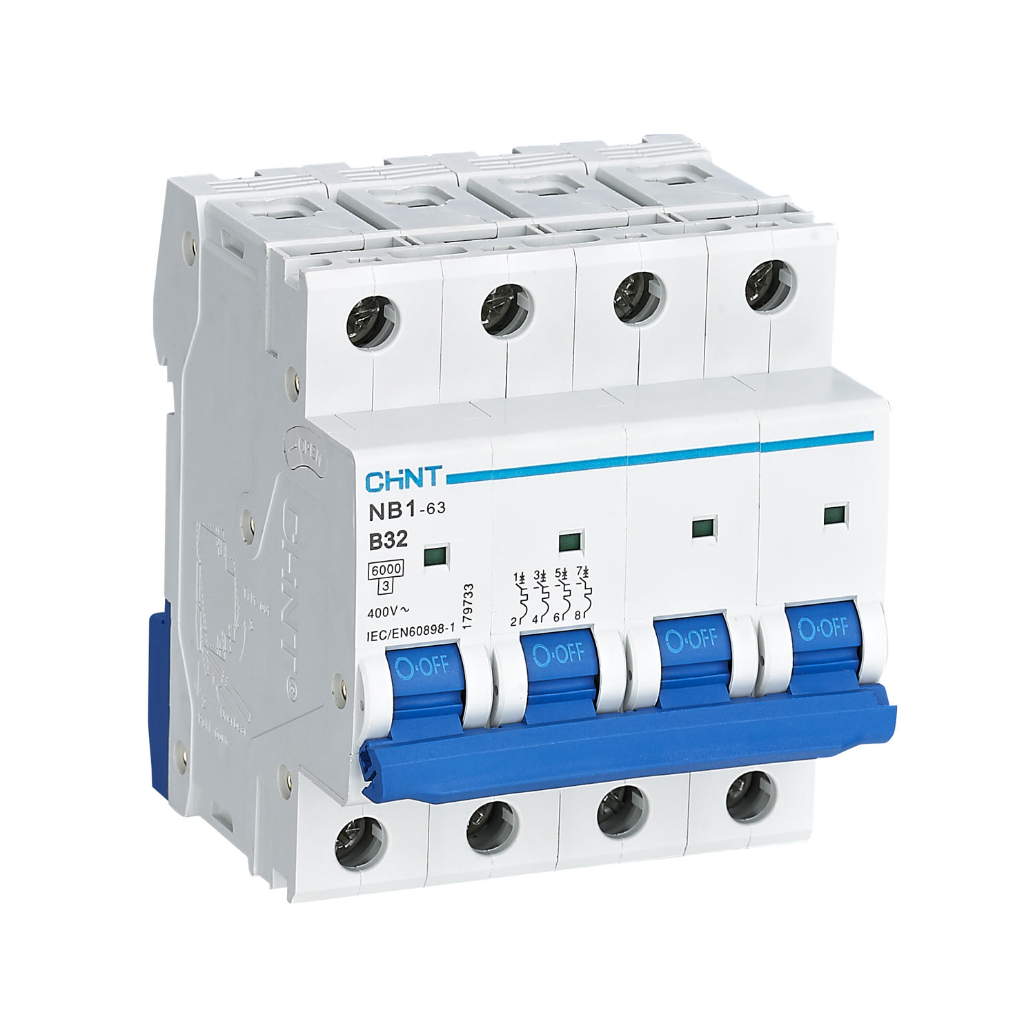CHINT ITALIA INVESTM - CHT180401 NB1-63/B25-4P-6 -INT MT 4P 25A CURVA B 6