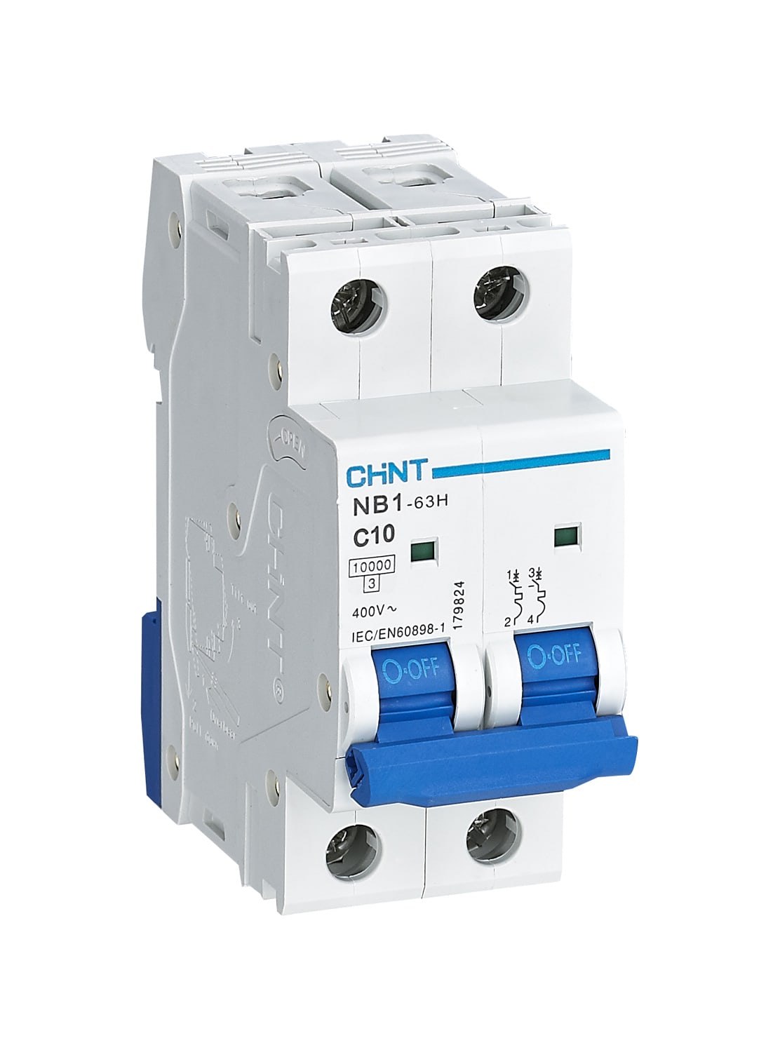 CHINT ITALIA INVESTM - CHT179824 NB1-63H/C10-2P-10 - INT MT 2P 10A CURVA