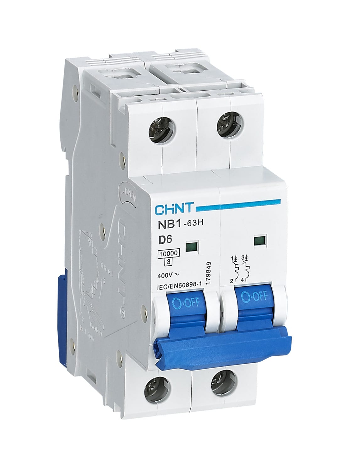 CHINT ITALIA INVESTM - CHT179850 NB1-63H/D63-2P-10 - INT MT 2P 63A CURVA