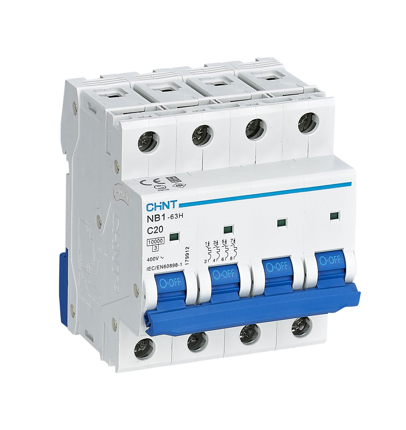 CHINT ITALIA INVESTM - CHT179912 NB1-63H/C20-4P-10 - INT MT 4P 20A CURVA