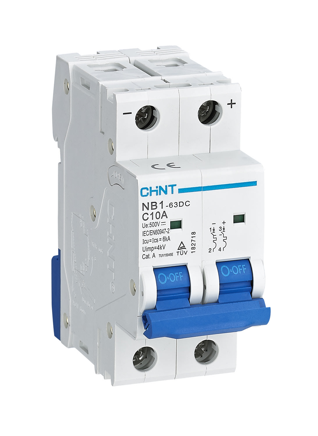 CHINT ITALIA INVESTM - CHT182718 NB1-63/DC10-2P-6 - INT MT 2P 10A 500VDC