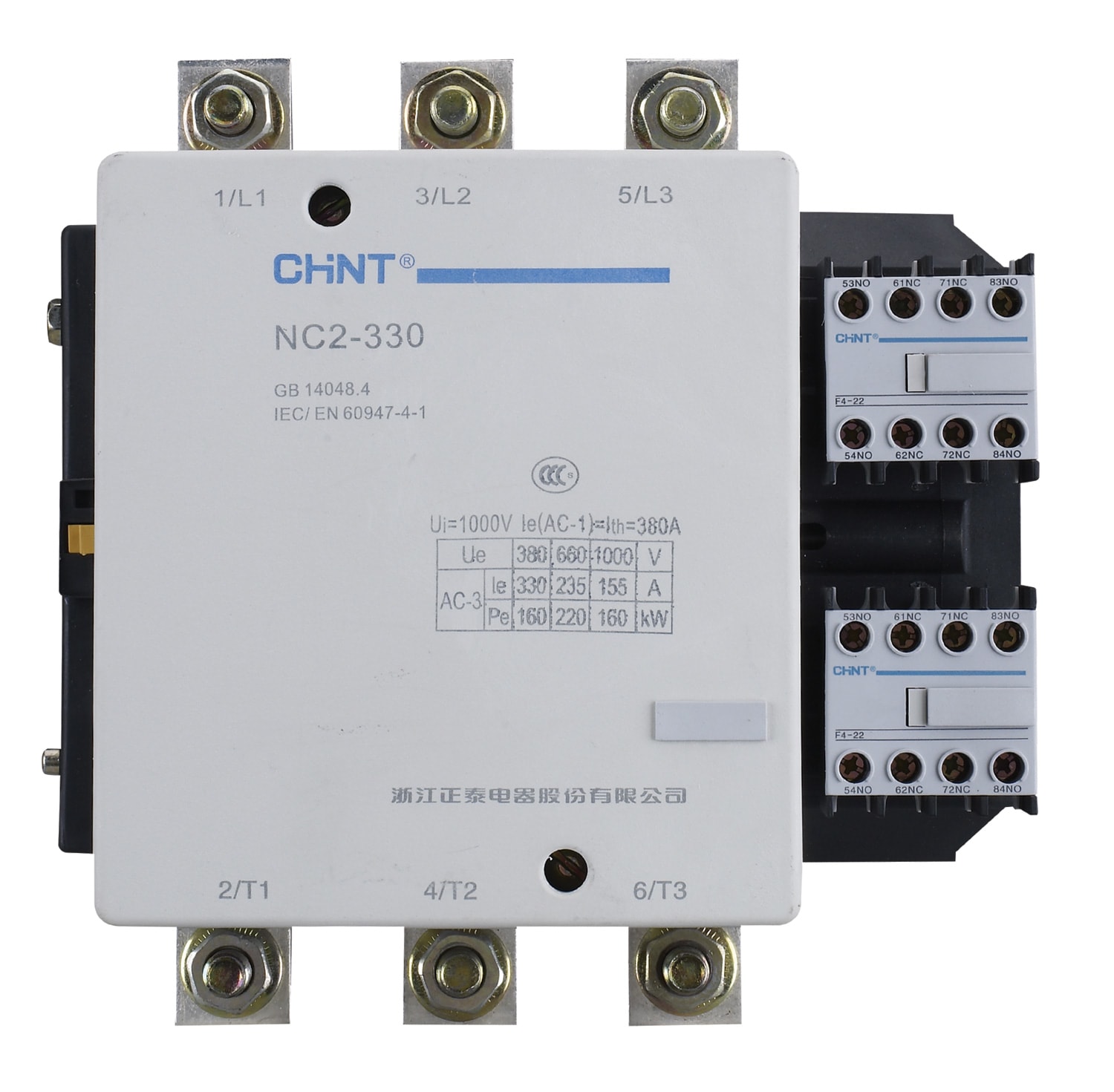 CHINT ITALIA INVESTM - CHT236058 NC2-330/3/230 -CONTATTORE 3P 330A AC3 23
