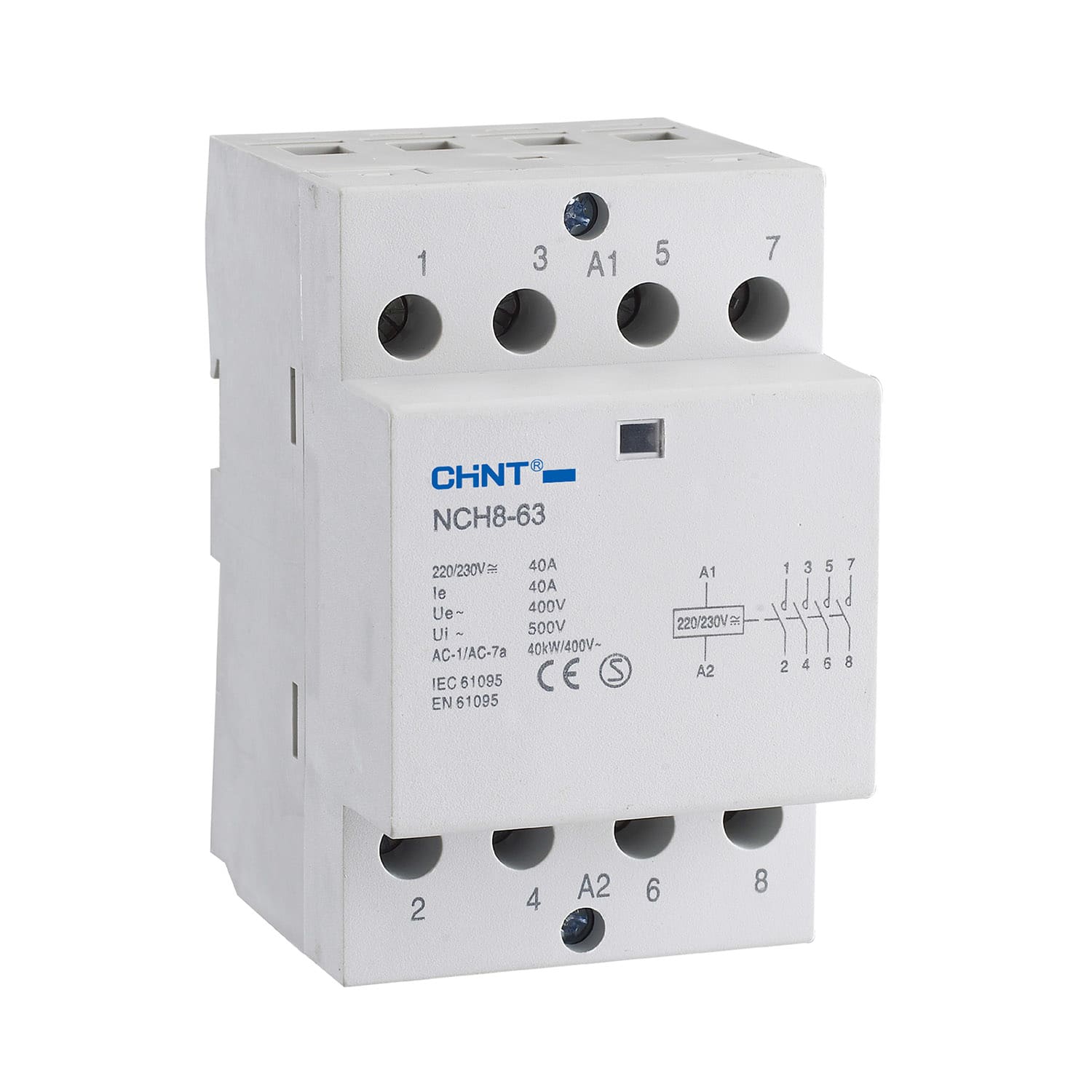 CHINT ITALIA INVESTM - CHT256098 NCH8-40.40/24 - CONT.MOD. 40A 4NA 24VAC
