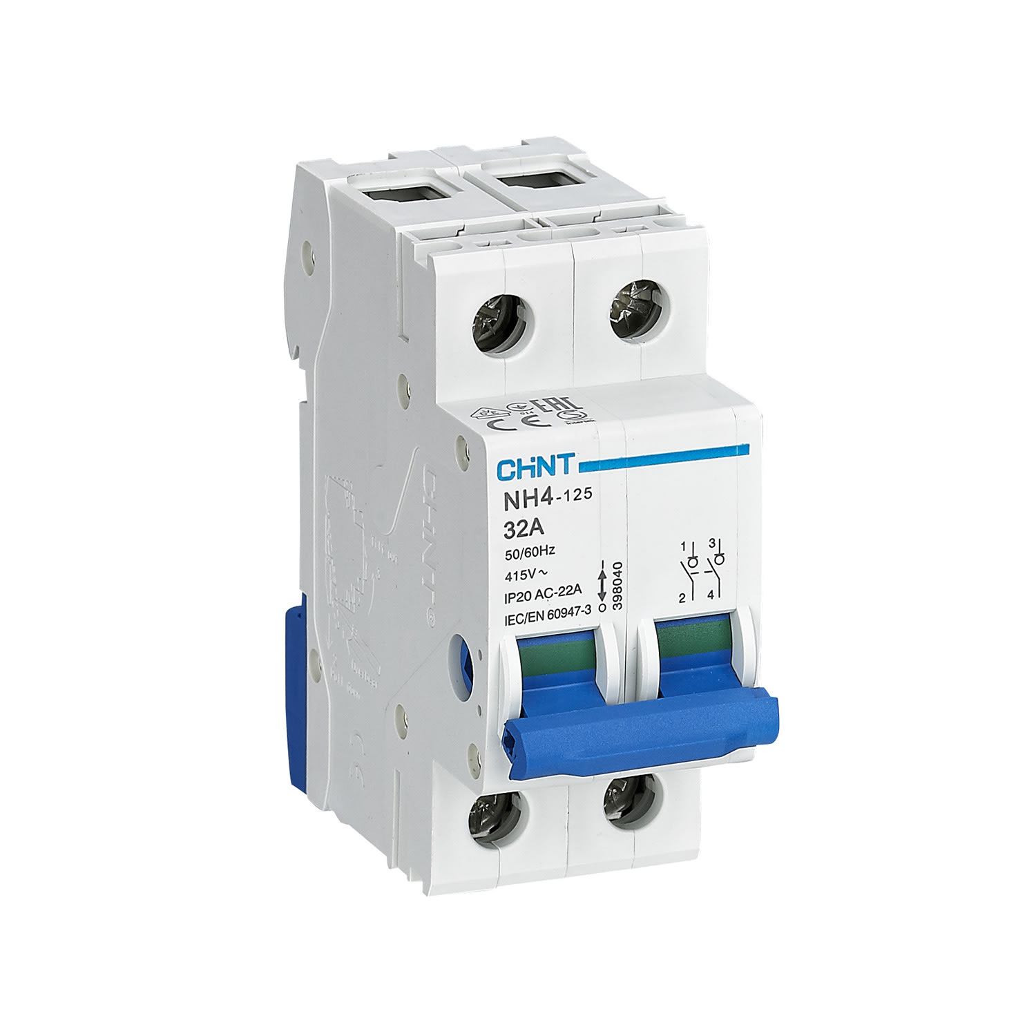 CHINT ITALIA INVESTM - CHT398040 NH4-125/32-2P - INT SEZIONATORE 2P 32A