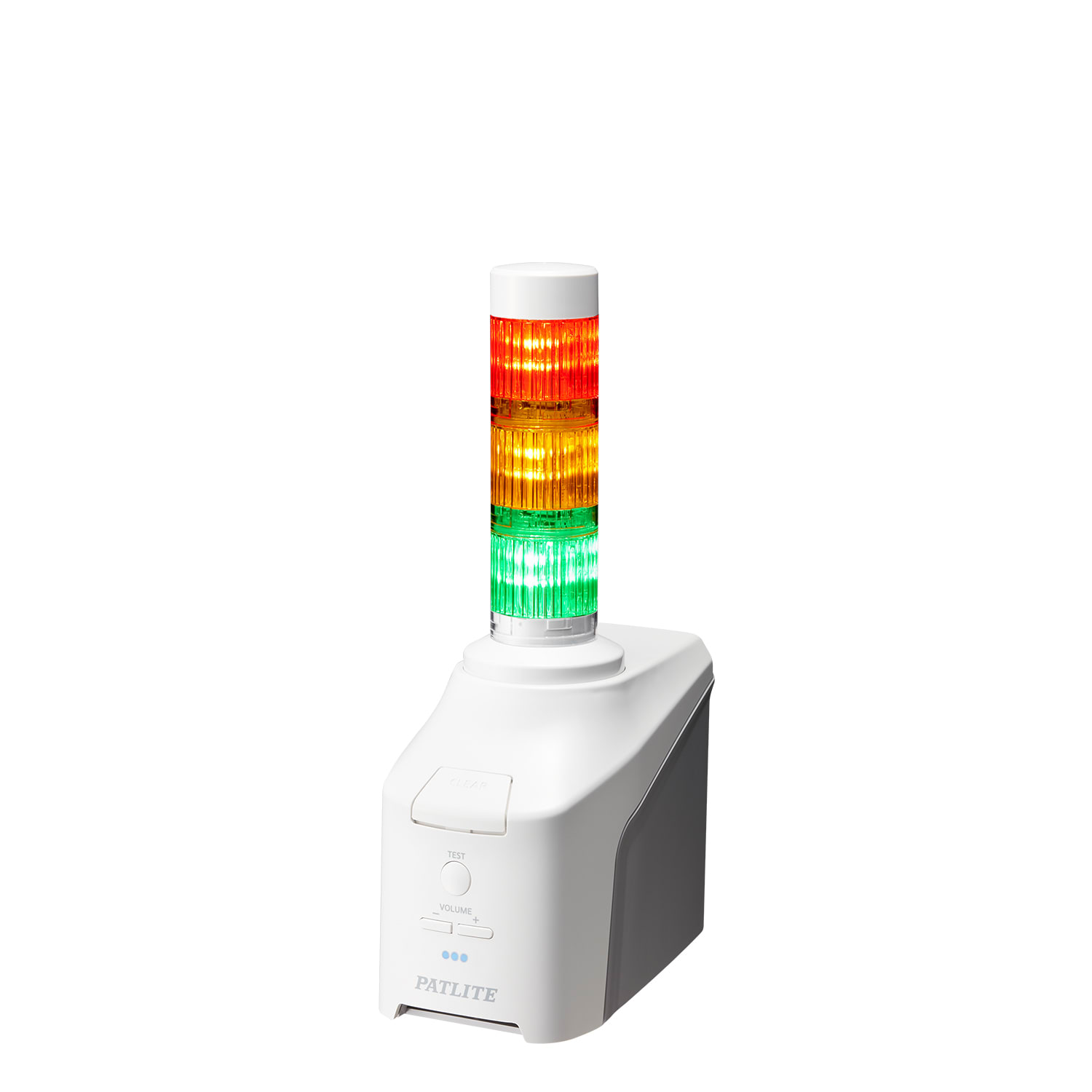 PATLITE EUROPE GMBH PMHNHB4-3N-RYG Torretta 3 moduli, 24VDC/AC, 30mm, fissaggio diretto, cavo, IP65