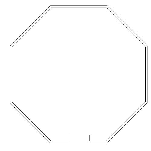 NICE SPA NIC516.07000 ADAPTER KIT FOR OCTAGONAL 70X1