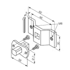 NICE SPA - NIC523.10012/M6 PERNO QUADRO 10 MM + STAFFA CON FORI M6