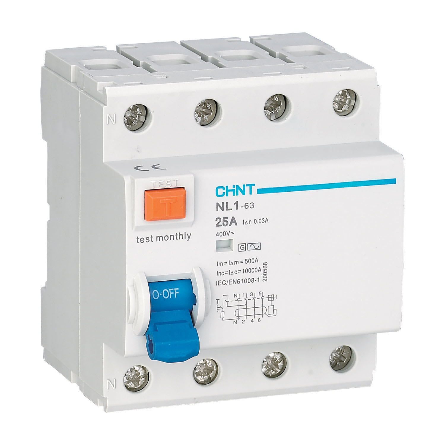 CHINT ITALIA INVESTM - CHT200510 NL1-63/63-4P-A300 -DIFF PURO 4X63A 300MA