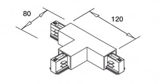 NOVALUX SPA - NOXA024GR NOVATRACK: GIUNTO T DESTRO GRI