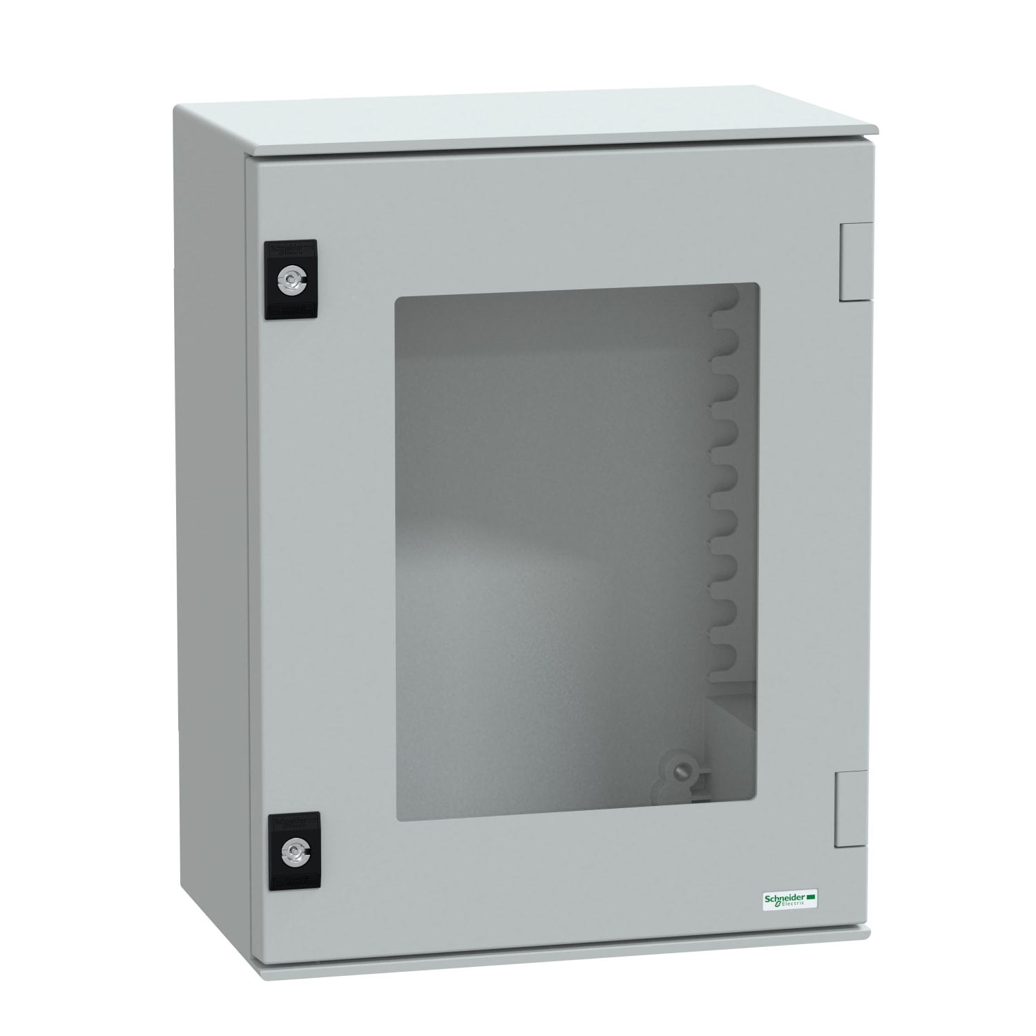 SCHNEIDER ELECTRIC - SNRNSYPLM43TG Cassetta in poliestere montata a parete, PanelSeT PLM, porta trasparente 430x330x200 IP66 IK08 RAL 7035
