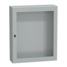 SCHNEIDER ELECTRIC - SNRNSYS3D121030T Cassetta in acciaio montata a parete, PanelSeT S3D, porta trasparente, senza piastra di montaggio, 1200x1000x300 mm, IP66, IK08
