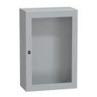 SCHNEIDER ELECTRIC - SNRNSYS3D12840T Cassetta in acciaio montata a parete, PanelSeT S3D, porta trasparente, senza piastra di montaggio, 1200x800x400mm, IP66, IK08