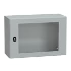 SCHNEIDER ELECTRIC - SNRNSYS3D4625T Cassetta in acciaio montata a parete, PanelSeT S3D, porta trasparente, senza piastra di montaggio, 400x600x250mm, IP66, IK08