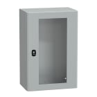 SCHNEIDER ELECTRIC - SNRNSYS3D6425T Cassetta in acciaio montata a parete, PanelSeT S3D, porta trasparente, senza piastra di montaggio, 600x400x250mm, IP66, IK08
