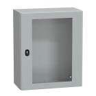 SCHNEIDER ELECTRIC - SNRNSYS3D6525T Cassetta in acciaio montata a parete, PanelSeT S3D, porta trasparente, senza piastra di montaggio, 600x500x250mm, IP66, IK08