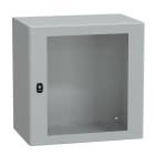 SCHNEIDER ELECTRIC - SNRNSYS3D6640T Cassetta in acciaio montata a parete, PanelSeT S3D, porta trasparente, senza piastra di montaggio, 600x600x400mm, IP66, IK08