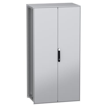 SCHNEIDER ELECTRIC - SNRNSYSFN2010602DP Armadio modulare a pavimento, PanelSeT SFN, acciaio decarbonizzato, piastra, 2000x1000x600 mm, 2 porte, IP55