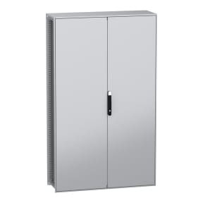 SCHNEIDER ELECTRIC - SNRNSYSFN2012402DP Armadio modulare a pavimento, PanelSeT SFN, acciaio decarbonizzato, piastra, 2000x1200x400 mm, 2 porte, IP55