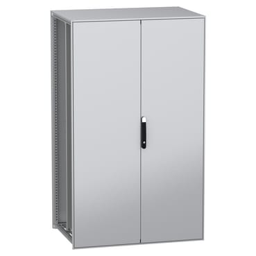 SCHNEIDER ELECTRIC - SNRNSYSFN2012802DP Armadio modulare a pavimento, PanelSeT SFN, acciaio decarbonizzato, piastra, 2000x1200x800 mm, 2 porte, IP55