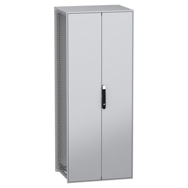SCHNEIDER ELECTRIC - SNRNSYSFN208602D Armadio modulare a pavimento, PanelSeT SFN, acciaio decarbonizzato, 2000x800x600 mm, 2 porte, IP55
