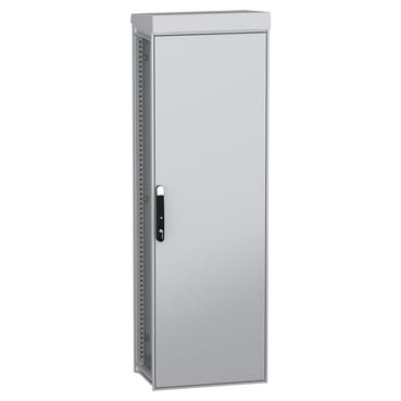 SCHNEIDER ELECTRIC - SNRNSYSFNHD18640 Outdoor floor standing modular electrical enclosure, PanelSeT SFN, decarbonized steel, 1800X600X400mm, IP55, RAL7035