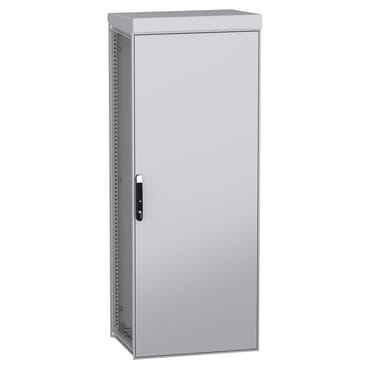 SCHNEIDER ELECTRIC - SNRNSYSFNHD20860 Outdoor floor standing modular electrical enclosure, PanelSeT SFN, decarbonized steel, 2000x800x600mm, IP55, RAL7035