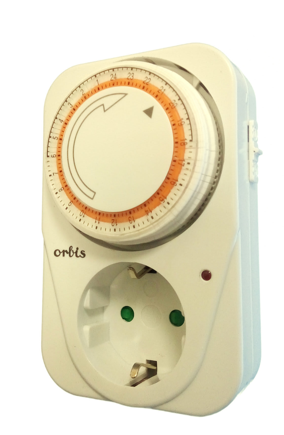 ORBIS - ORBOB163033 ISI D SK Interruttore orario a spina,giornaliero, spina Schuko, presa Schuko, 230V