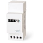 ORBIS - ORBOB180802 CONTA MODULAR Contaore, 2 moduli DIN, montaggio su barra DIN, numeratore elettromeccanico non azzerabile, IP25, 230V AC
