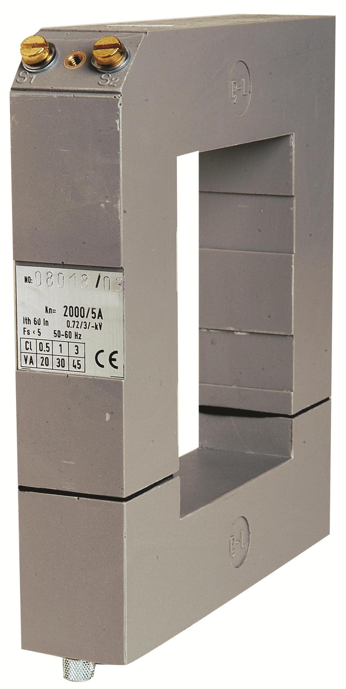 ORBIS - ORBOB527920 AT100P 1000/5A TRASFORMATORE Amperometrico apribile, dimensioni barra inseribile 100mm x 80mm, diametro cavo inseribile 80mm,fissaggio tramiste staffa