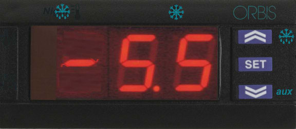 ORBIS - ORBOB531120 SCTE22L-EA110ZP REGOLATORE DIGITALE per REFRIGERAZIONE da RETROQUADRO, IN: 2 sonde NTC/PTC e 1 digitale, OUT: 3 relè, campo lavoro -50°C +110°C,230 V