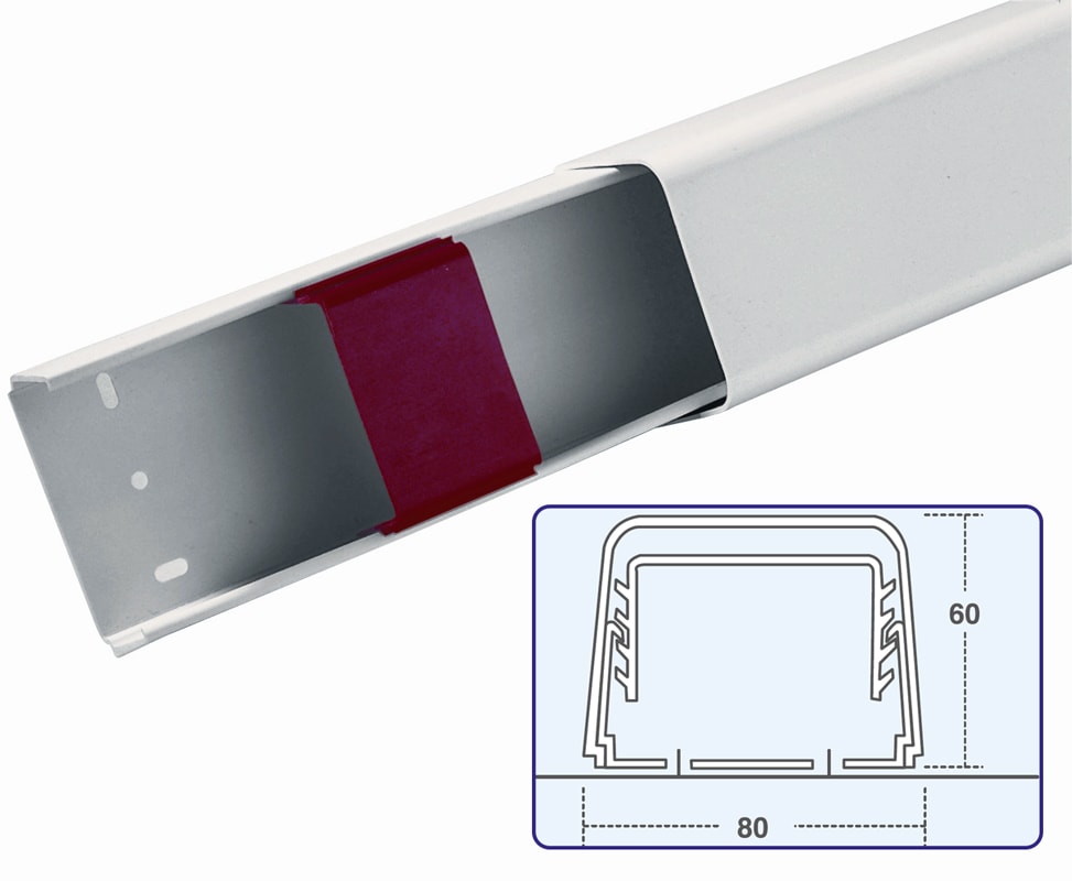 ORBIS - ORBOB572002 CB608 Canalina 80x60 mm ,lunghezza 2 m