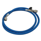 ORBIS - ORBOB576081 Tubo flessibile singolo blu R22/R407/R32 con rubinetto e depressore attacco 1/4"SAE - 1/4"SAE 45°, lunghezza 1500 mm
