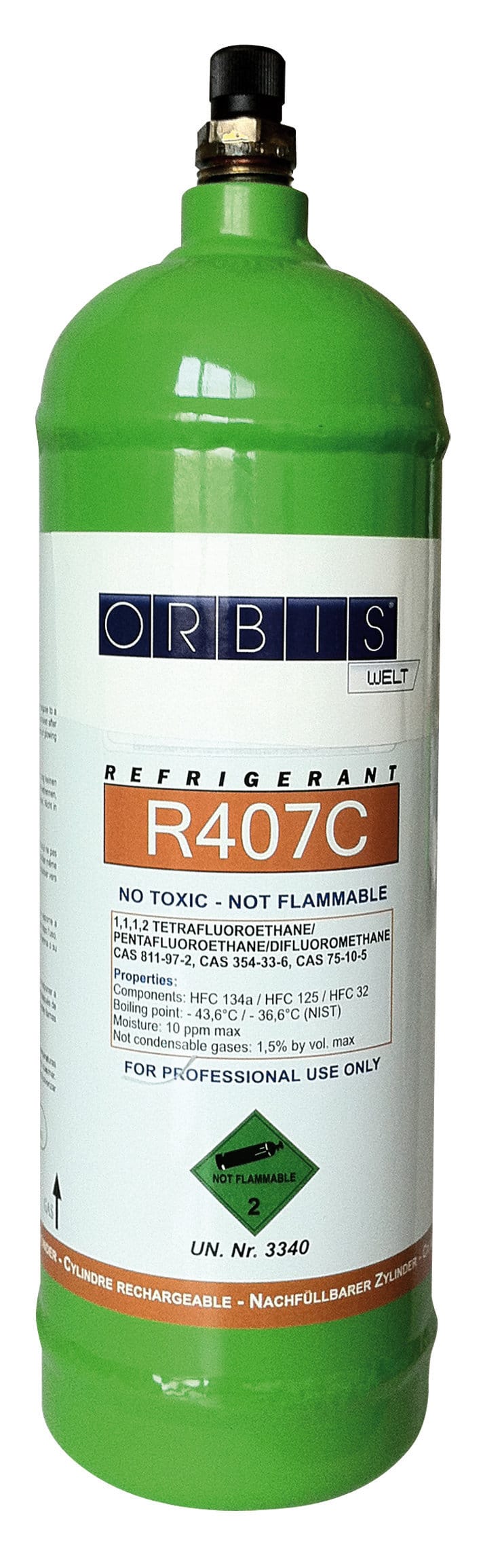 ORBIS ORBOB576130 BOMBOLA GAS R407C 1L.- 0.85KG