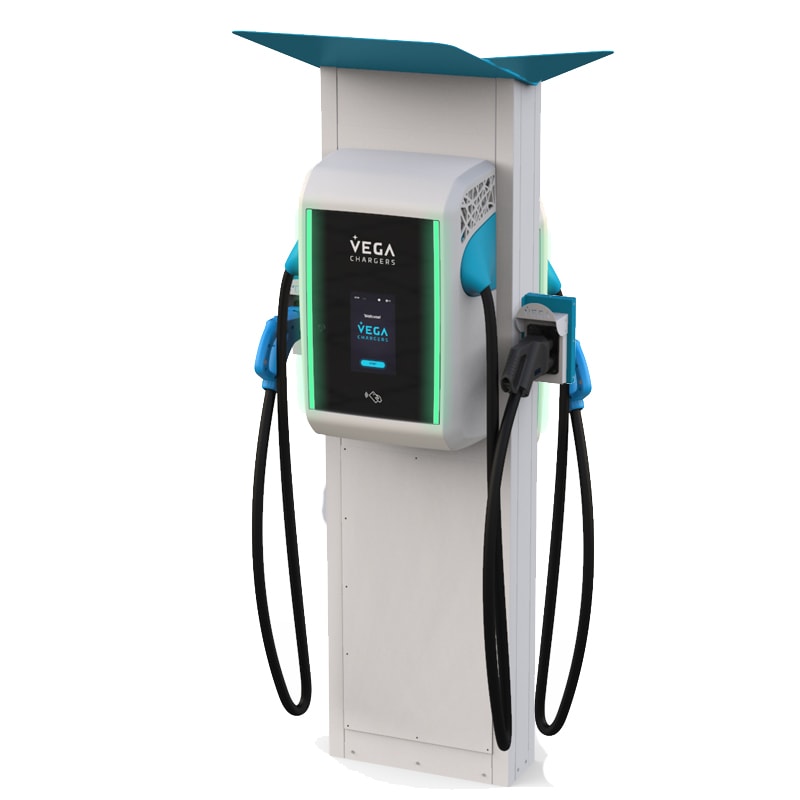 ORBIS - ORBOB94PG03 COMON 12S GRAVITY Sostegno BIFACCIALE per le stazioni di ricarica VIARIS GRAVITY con 1 o 2 uscite CCS+CHAdeMO, colore BIANCO, altezza 2123mm