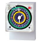 ORBIS - ORBOB050623 CRONO QRD Interruttore orario elettromeccanico da parete, retroquadro e barra DIN, giornaliero, riserva 100 ore, 230V