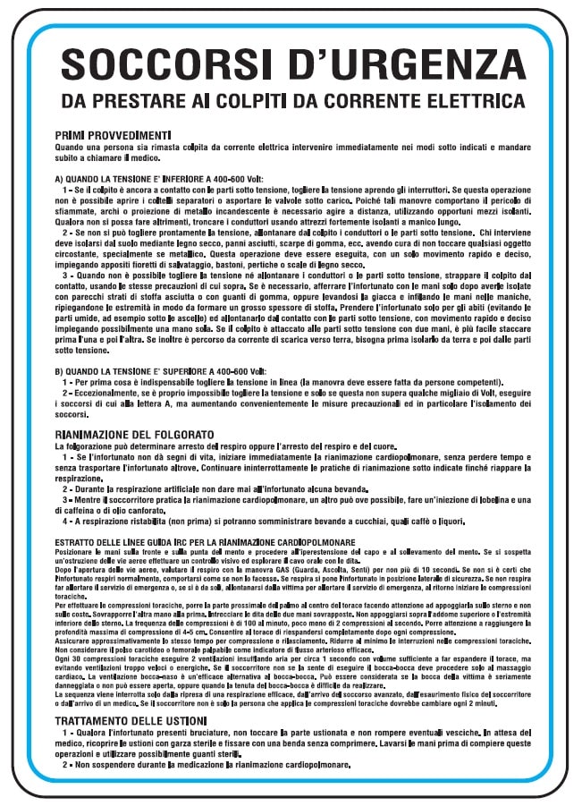 OCMEI SRL - OCM6CR1116-B CART.330X470MM SOCCORSI D URGENZA