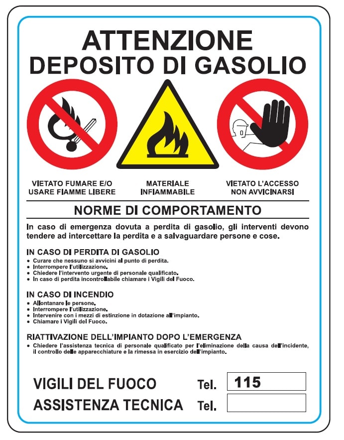 OCMEI SRL OCM6CR1232-C CART.500X660MM ATT. DEPOS. GASOLIO