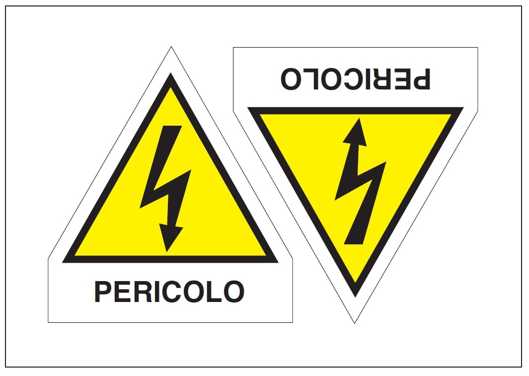 OCMEI SRL OCM6ET2354 CF.10F ETICH. PERICOLO ELET. L.120+33 (2