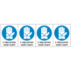 OCMEI SRL OCM6ET2385 CF.10F ETICH. USARE GUANTI 62X80 (4XF)