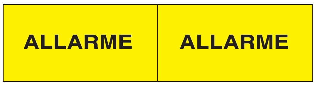 OCMEI SRL - OCM6ET2474 CF.10F ETICH. ALLARME MM125X60 (2XF)