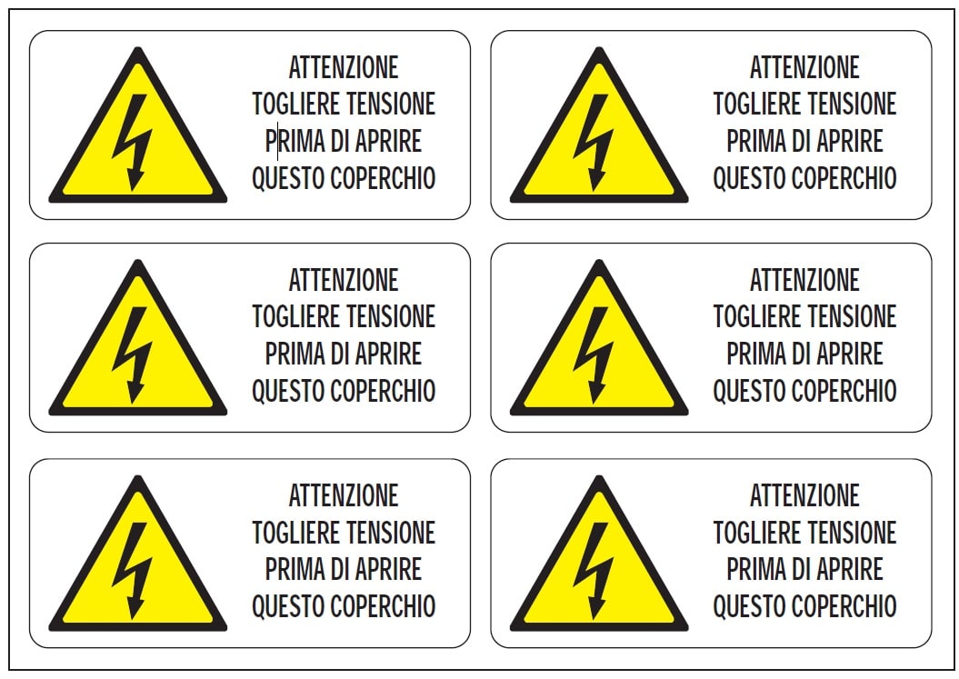 OCMEI SRL OCM6ET2490 CF.10F ETICH ATT TOGLIERE TENSIONE (6XF