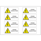 OCMEI SRL OCM6ET2492 CF.10F ETICH ATTENZIONE SCARICHE EL (18X