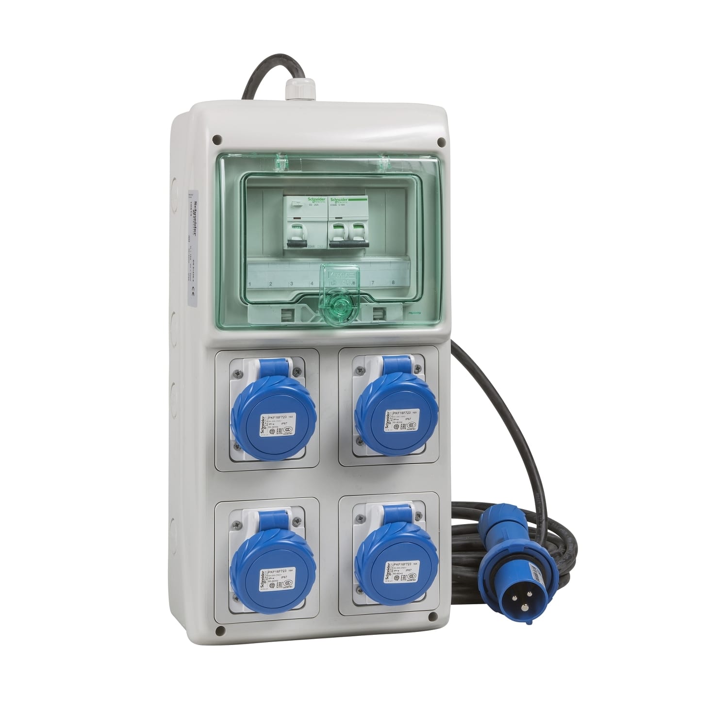 SCHNEIDER ELECTRIC - SNR10513 Quadro mobile ASC IP65 - 8 moduli - 4 prese da incasso