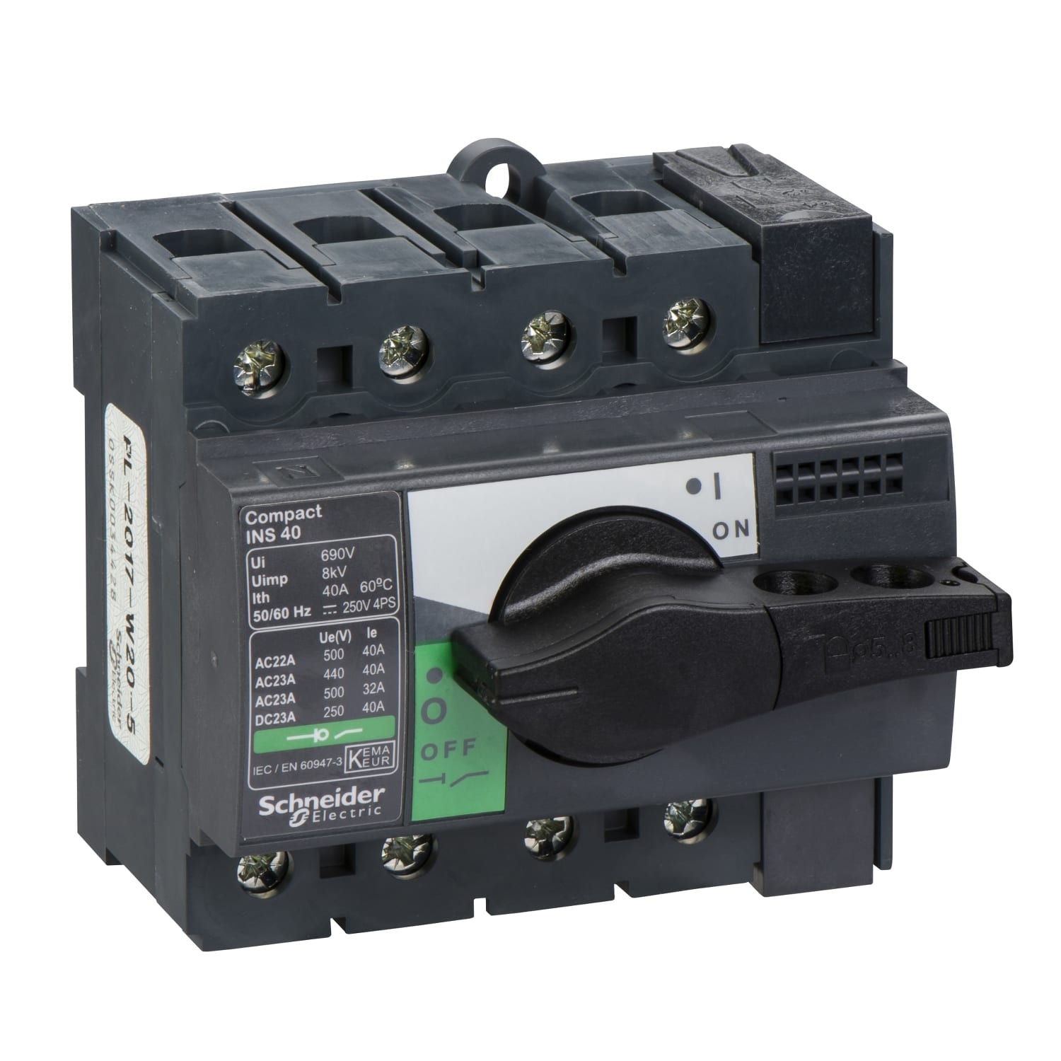 SCHNEIDER ELECTRIC SNR28901 INS40 4P MANOPOLA NERA