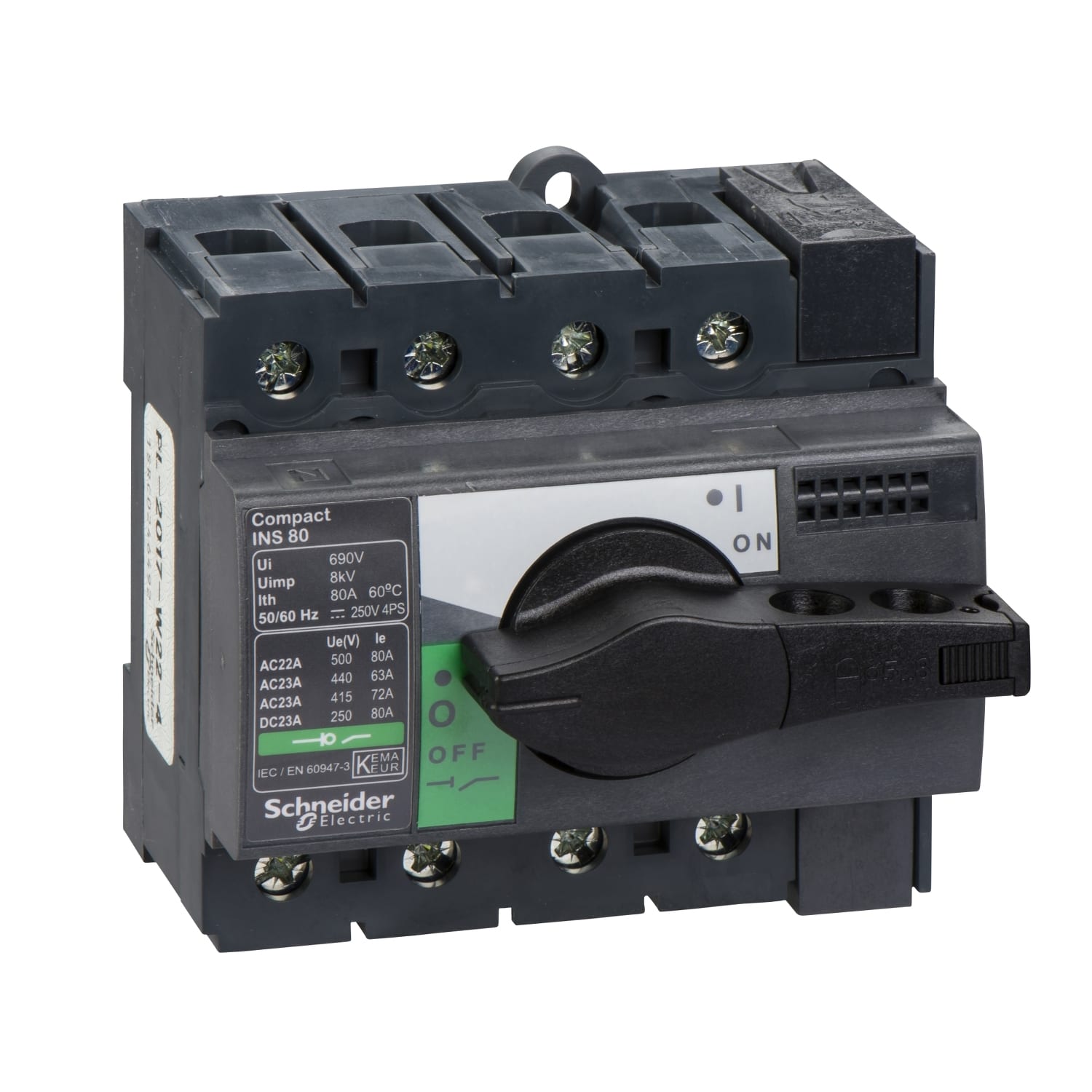 SCHNEIDER ELECTRIC SNR28905 INS80 4P MANOPOLA NERA
