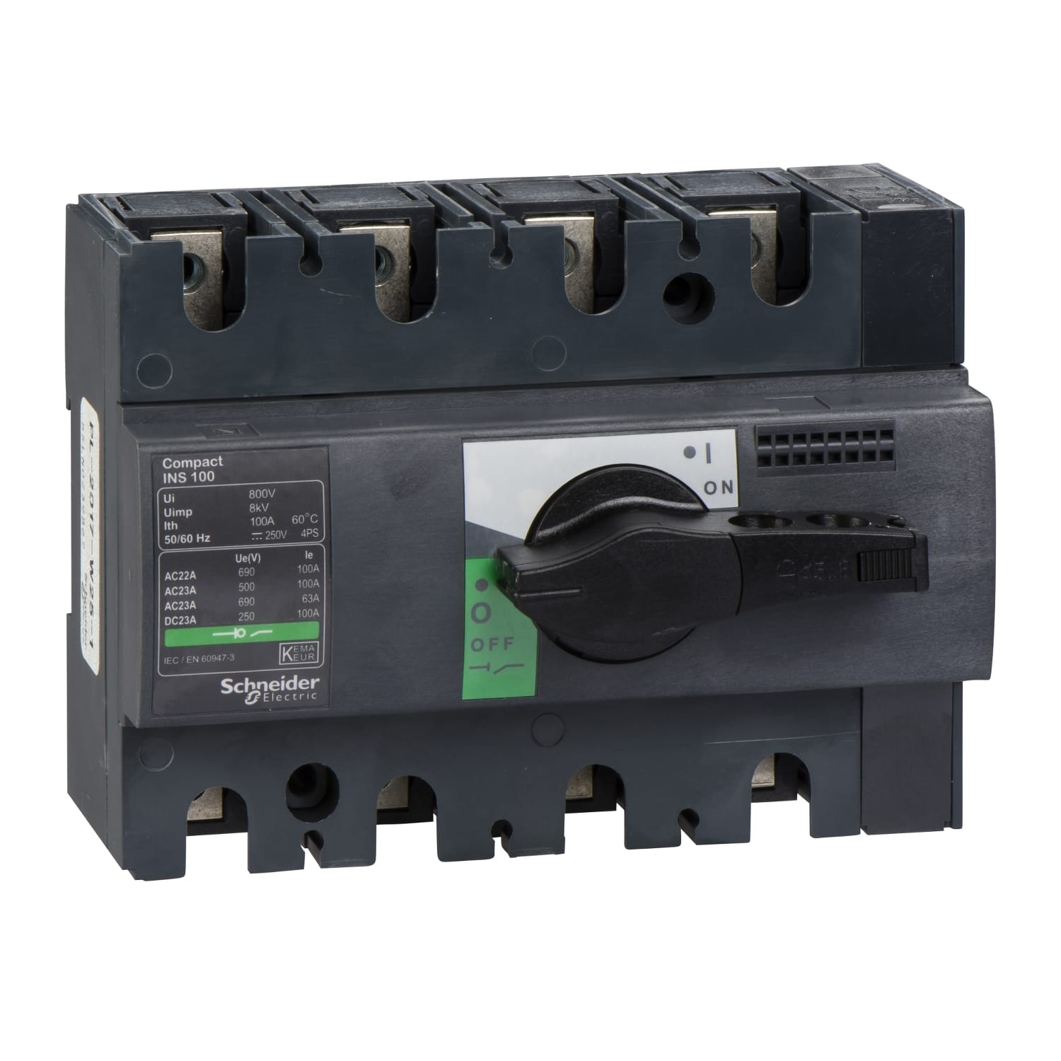 SCHNEIDER ELECTRIC SNR28909 INS100 4P MANOPOLA NERA