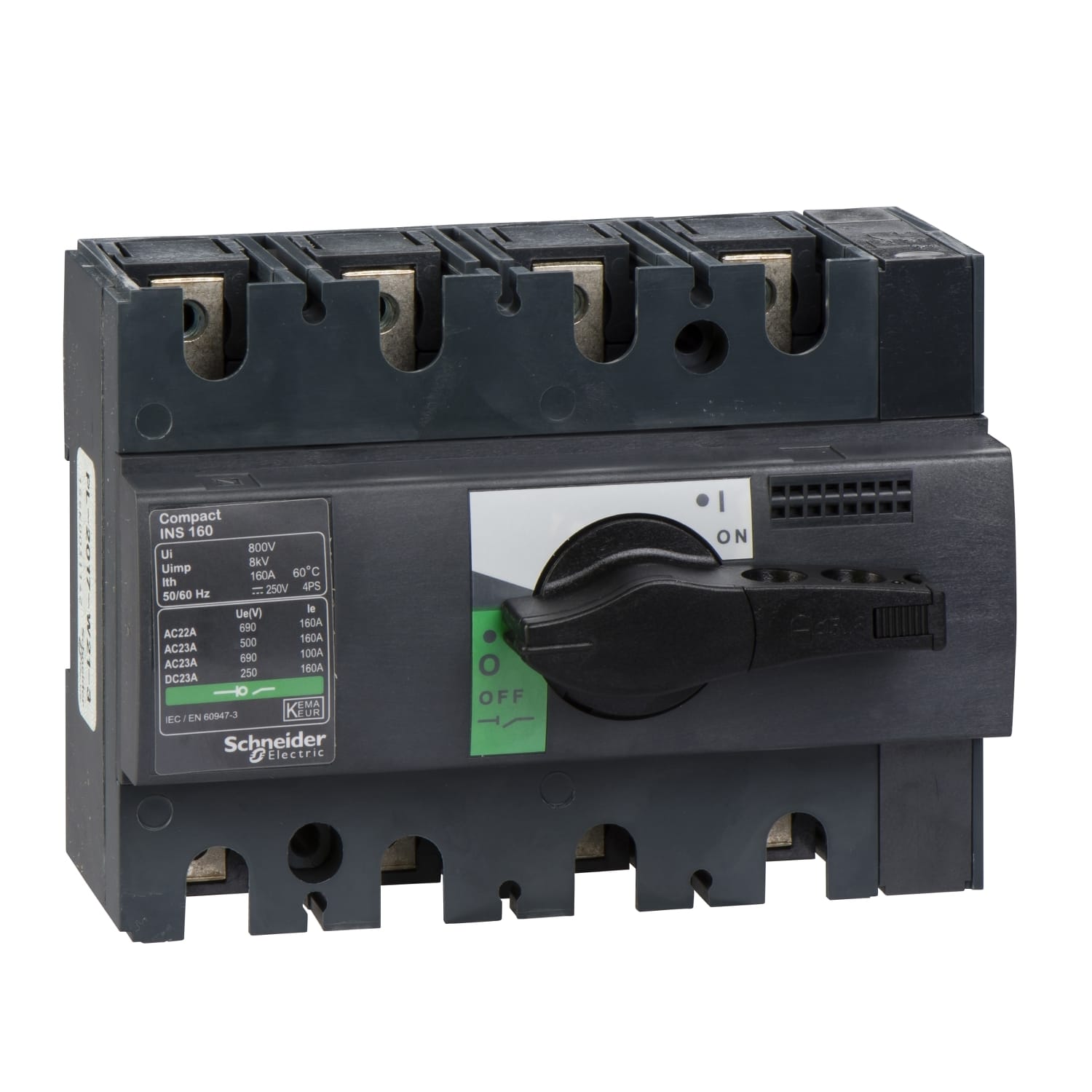 SCHNEIDER ELECTRIC SNR28913 INS160 4P MANOPOLA NERA