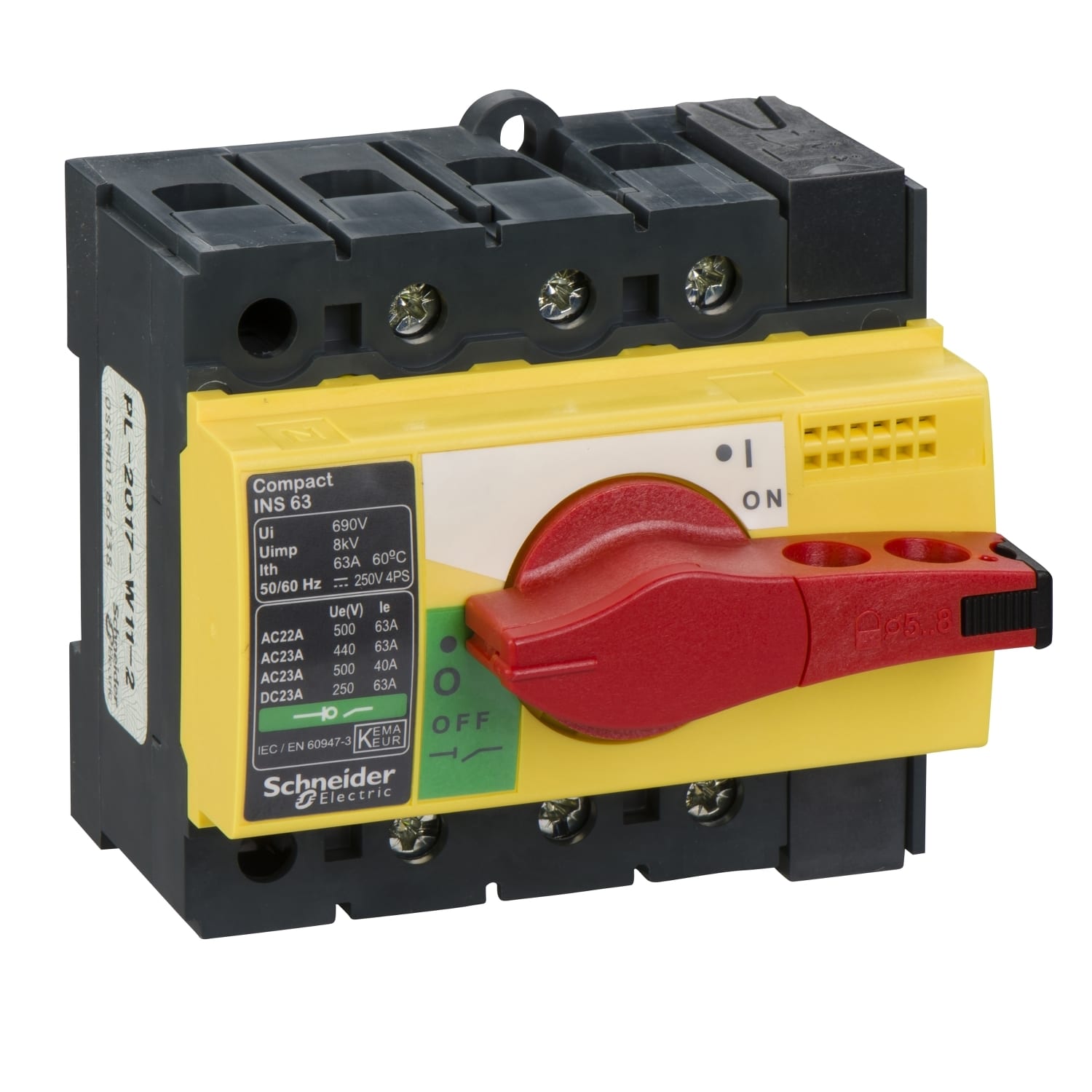 SCHNEIDER ELECTRIC SNR28918 Lasttrennsch. INS63,3P, 63A/690V AC/250V