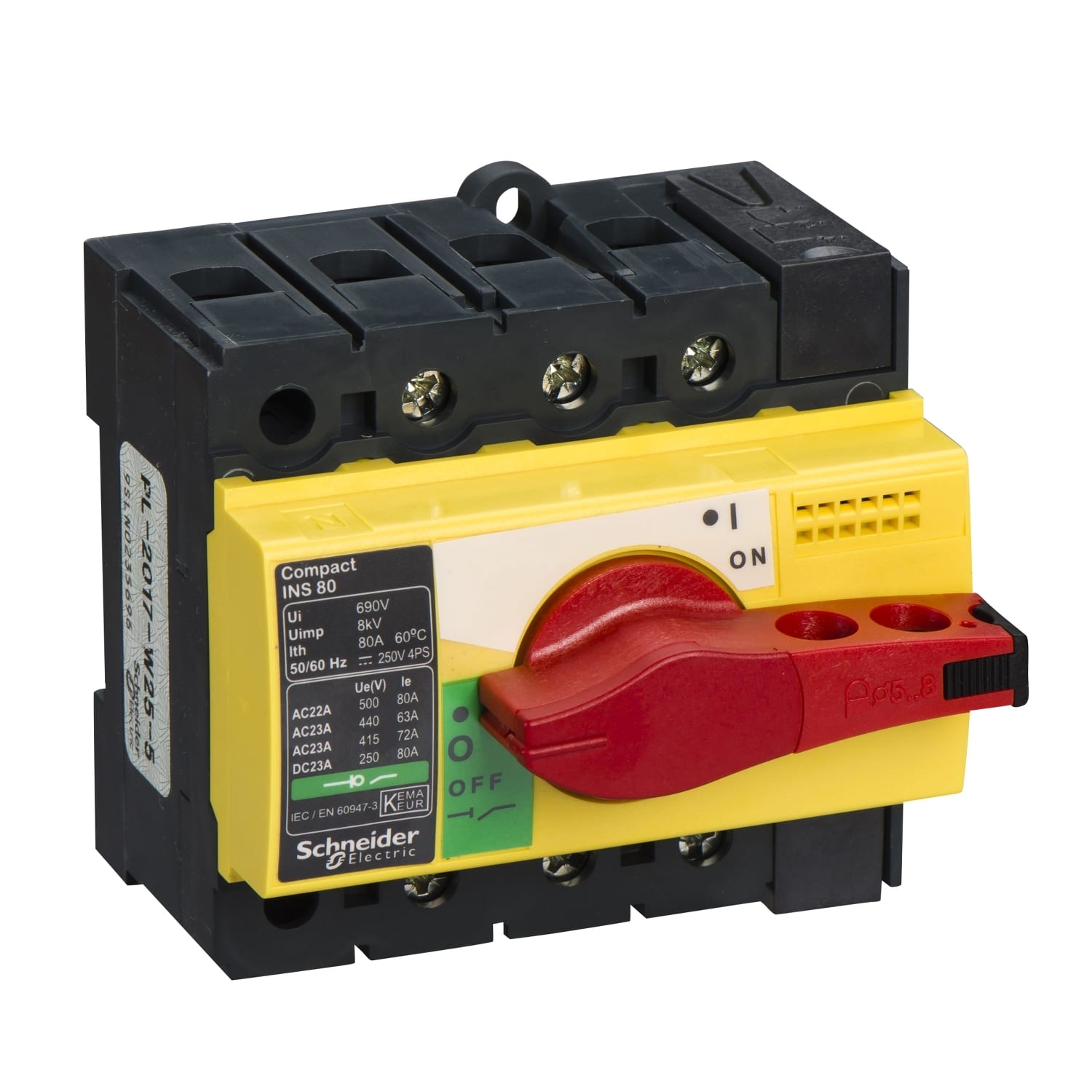 SCHNEIDER ELECTRIC SNR28920 INS80 3P MANOPOLA ROSSA